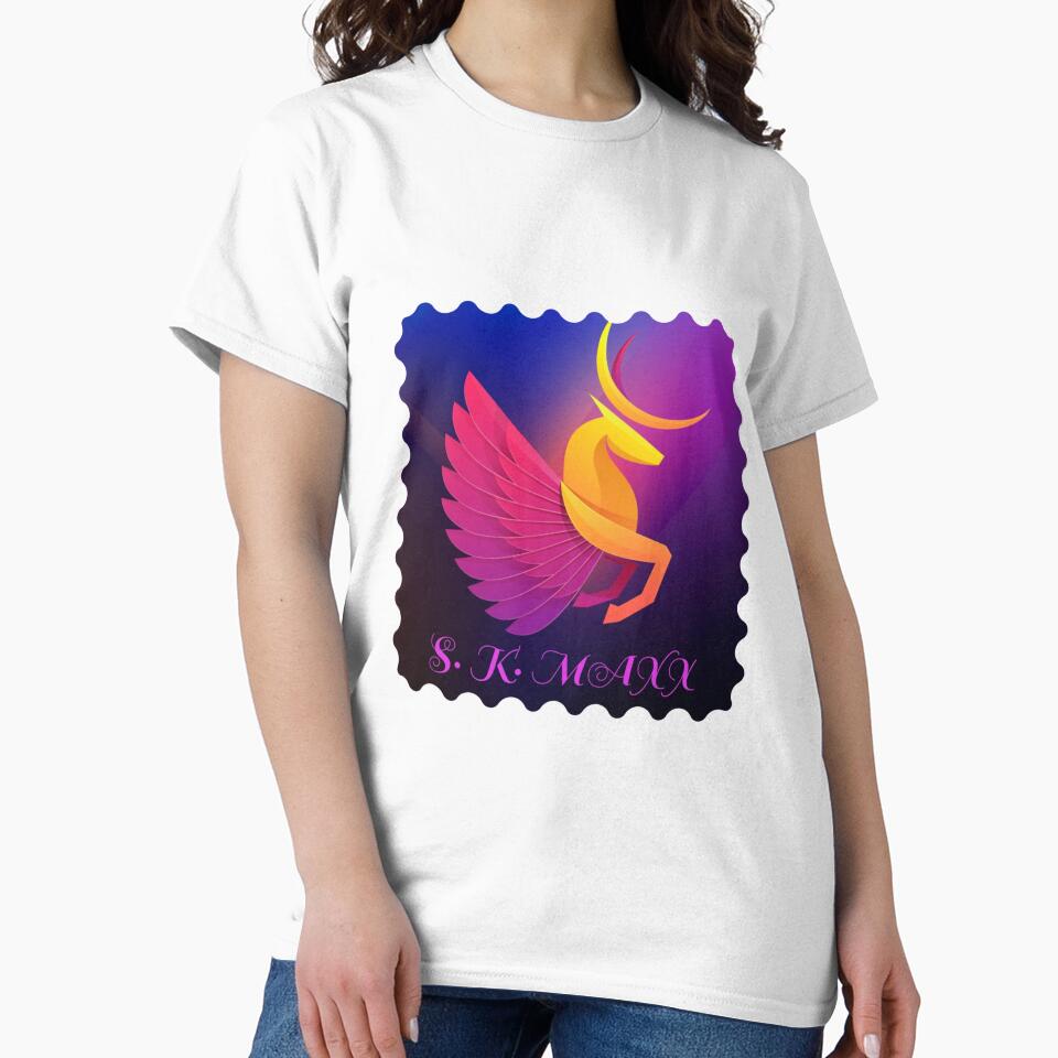 Artistic flying deer brand logo by SKMAXX