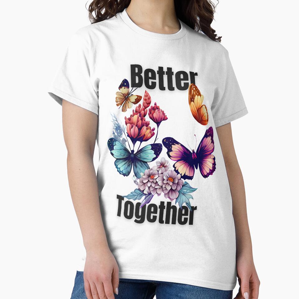 Better Together Typography T-Shirt | Positive Quote Design by amarprints