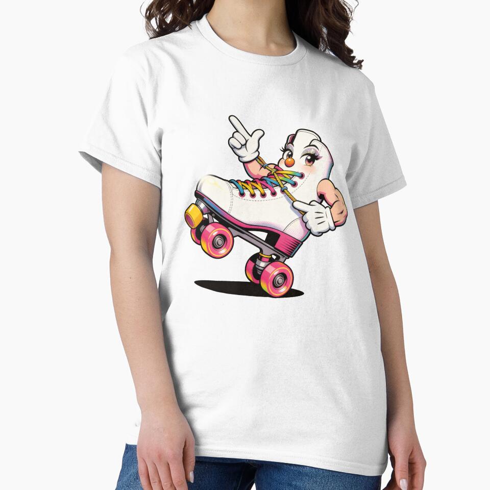 Retro 80s Disco Roller Skate Mascot by AliveStyle