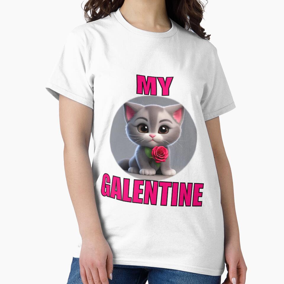 Very Happy and Really Super Cute kitten on Galentines day and Galentines party, gift idea for Galentines day by sailorsam1805