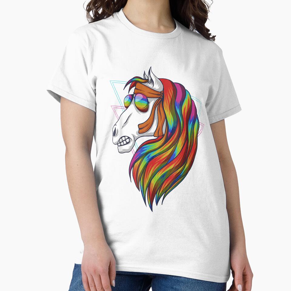 Vintage Horse Head Colorful Retro by lolahomya