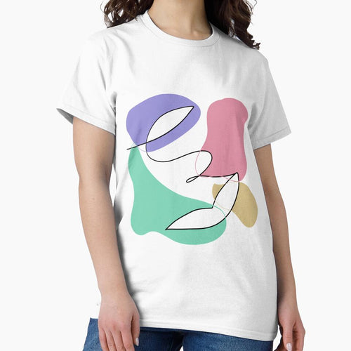 Abstract face line art, line art, colorful line art, pastel tones line art, abstract art by Gabrielle Freitas