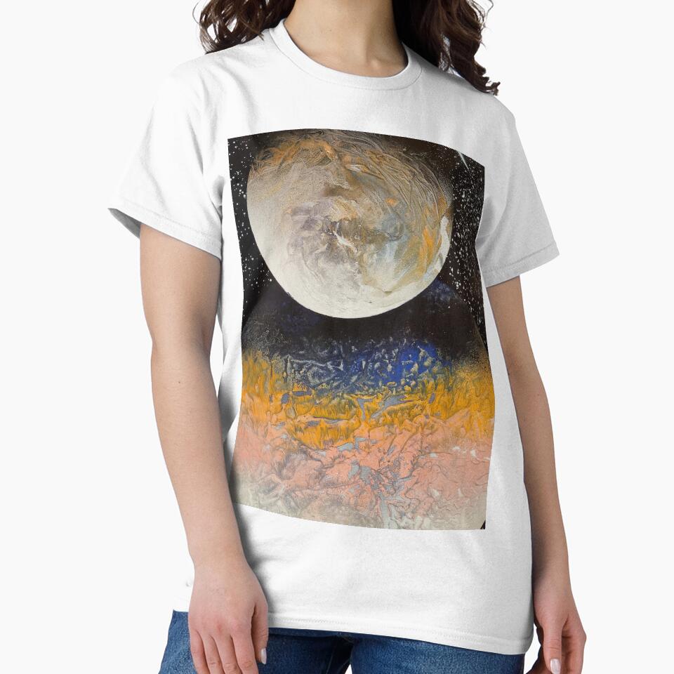 Spray paint art overlapping planets by WoodRocksArt