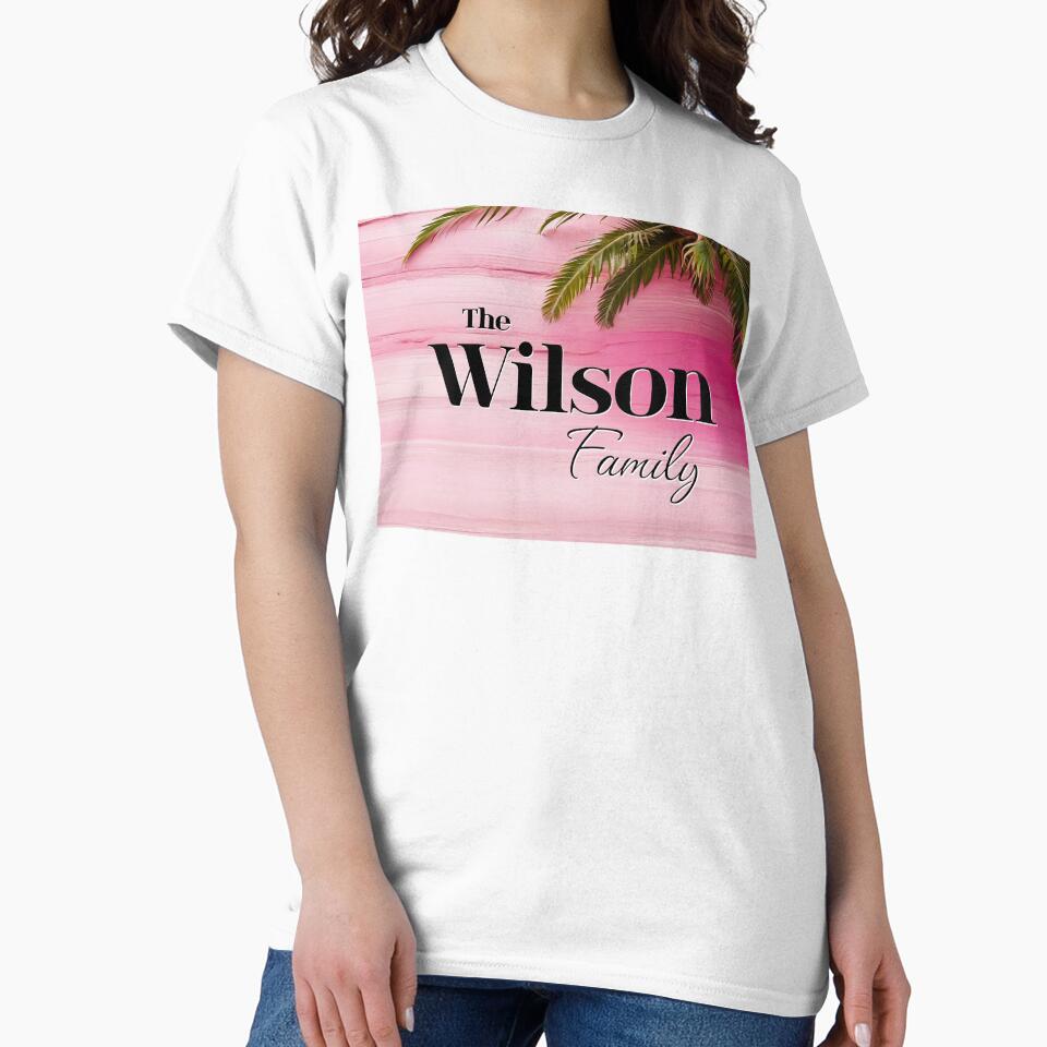 Unique Personalized Wilson Family | Pink Tropical Gift by PinkGoddessLove