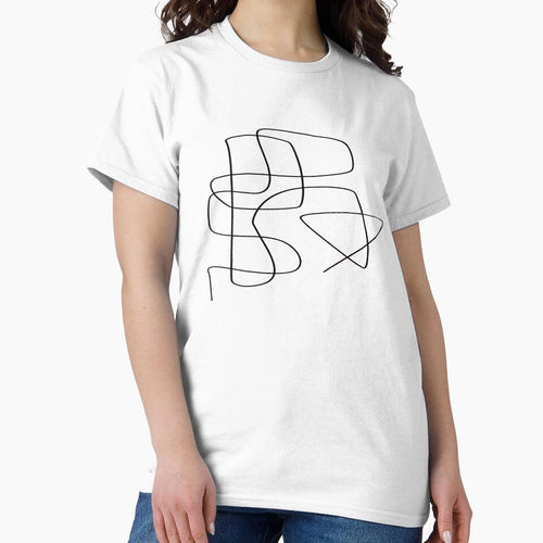 Abstract line art - pink and black by synthesizer