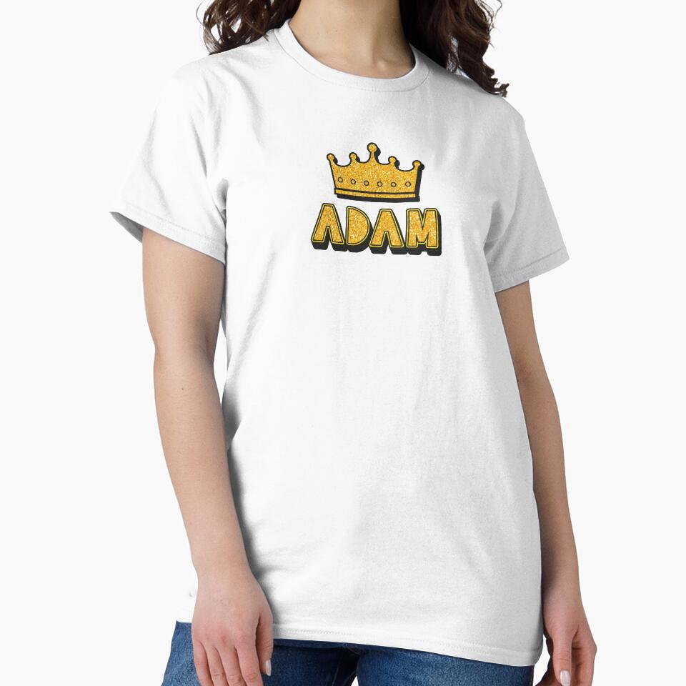 Adam Personalized Name With Crown - Cool & Funny Custom Gift for Men and Boys by Oussinc