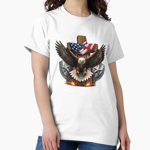 250 Years of Freedom, 1776 - 2026 Eagle Patriotic, Eagle July, Patriotic Christian Eagle Cross, 4th of July 2 by NicowrmSArt