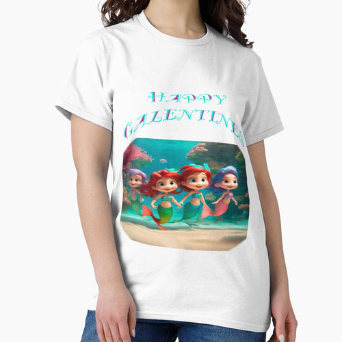 4 cartoon Mermaids Galentines card, perfect gift idea for Galentines day by sailorsam1805