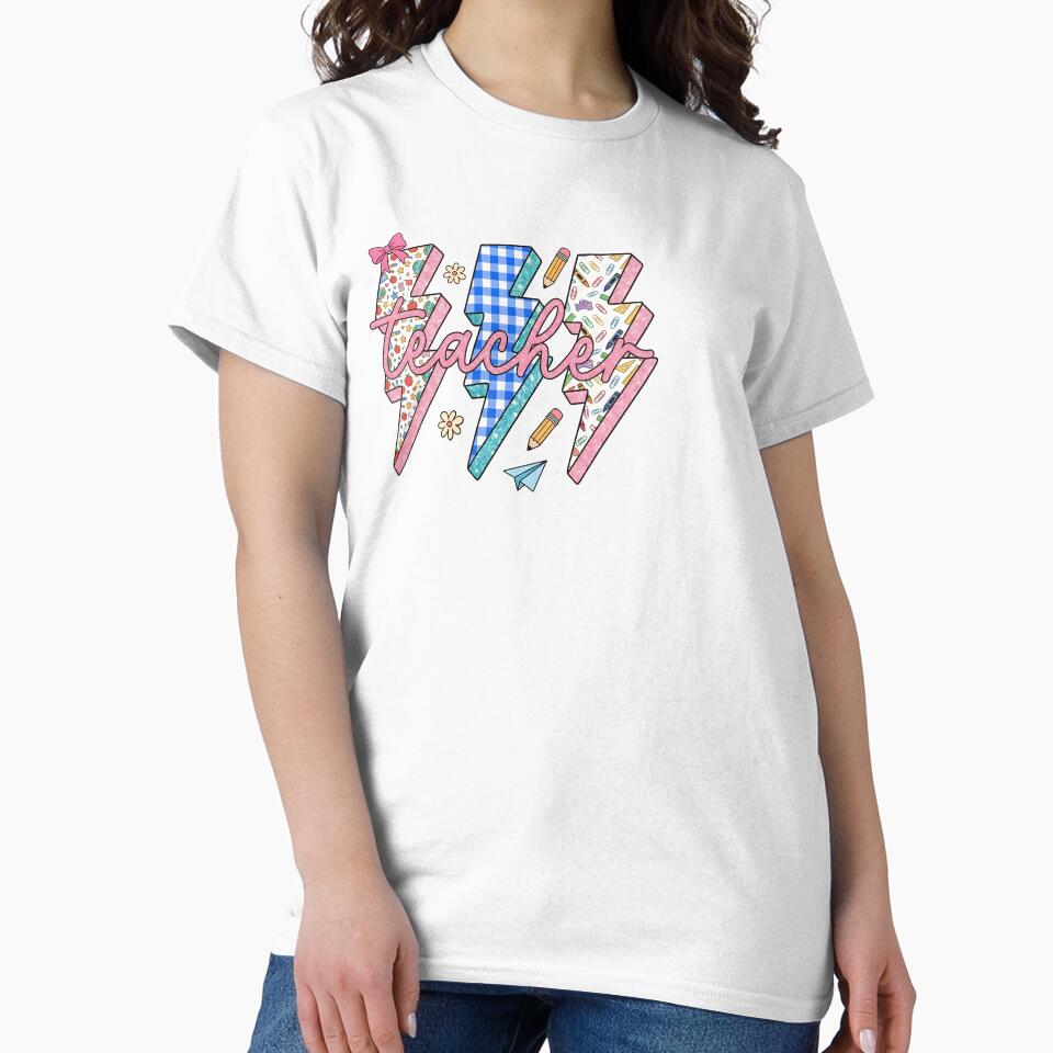 Cute Retro Teacher Life Back To School First Day by KroghDs