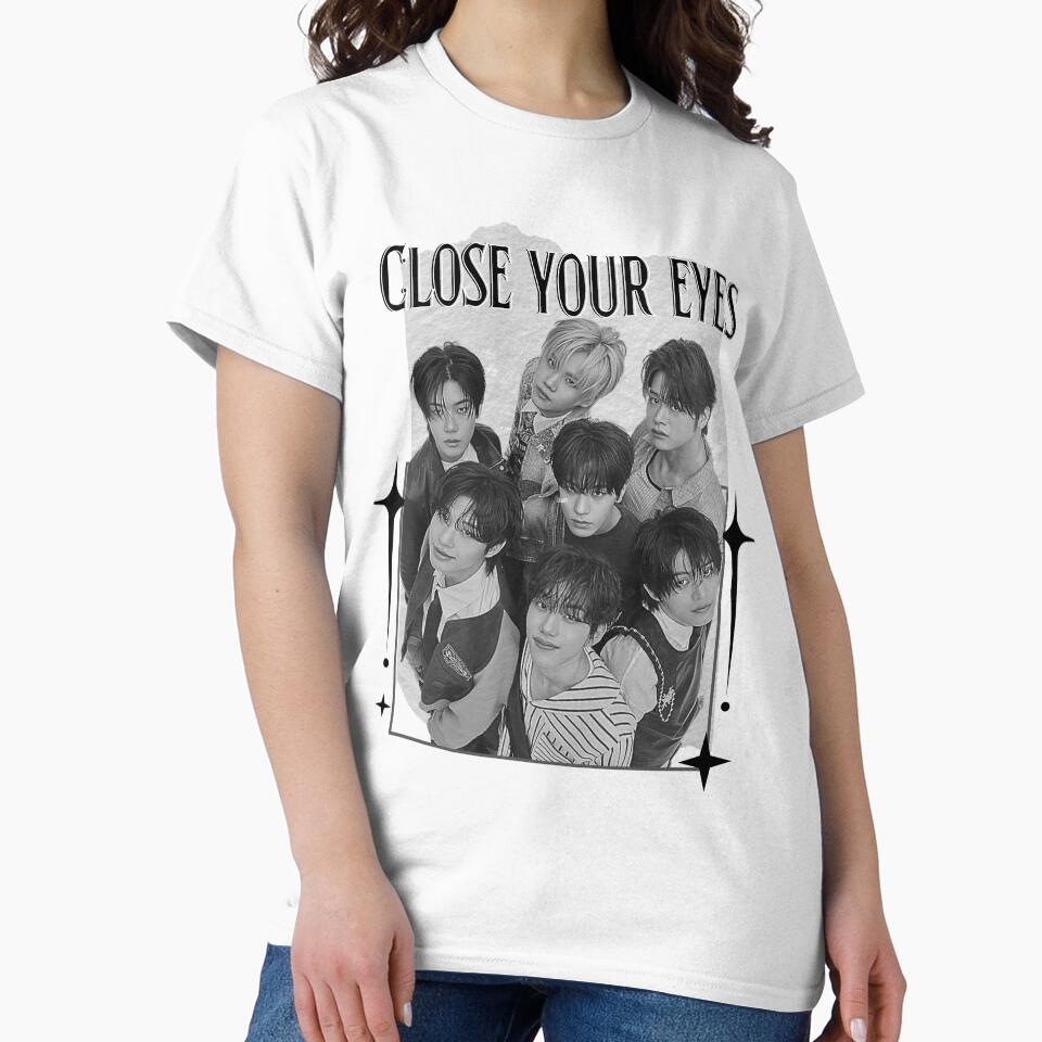 Close Your Eyes Multinational K-Pop Debut Kpop Boy group K-music south korean Boy group Scrapbook Collage Cozy Y2K Vintage Design by HELL0WBELLO