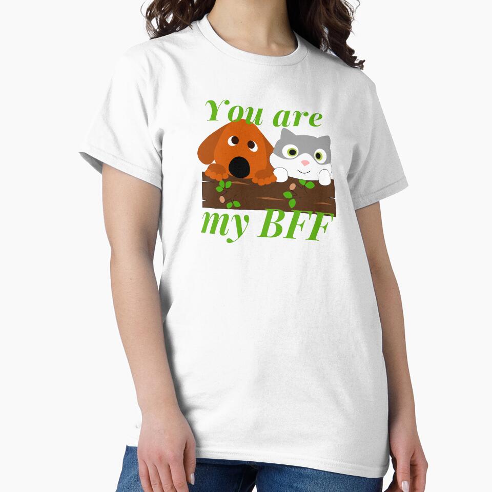 Cats and dogs are best friends BFF by PaperDreamPod