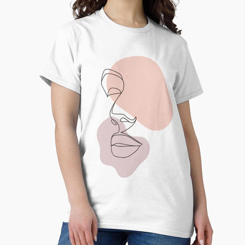 Abstract minimal female single line art (One line art) by MusesWhispers