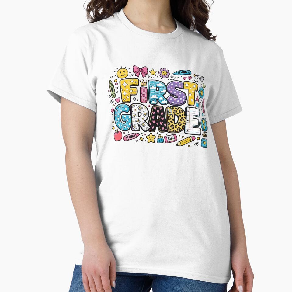First grade, Back to school, teacher shirt by BlueDiamond-19