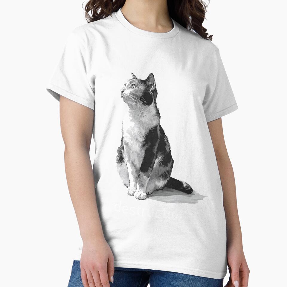 Animal Groups: Cat Destruction Candid White Text by WhimsyWildWear