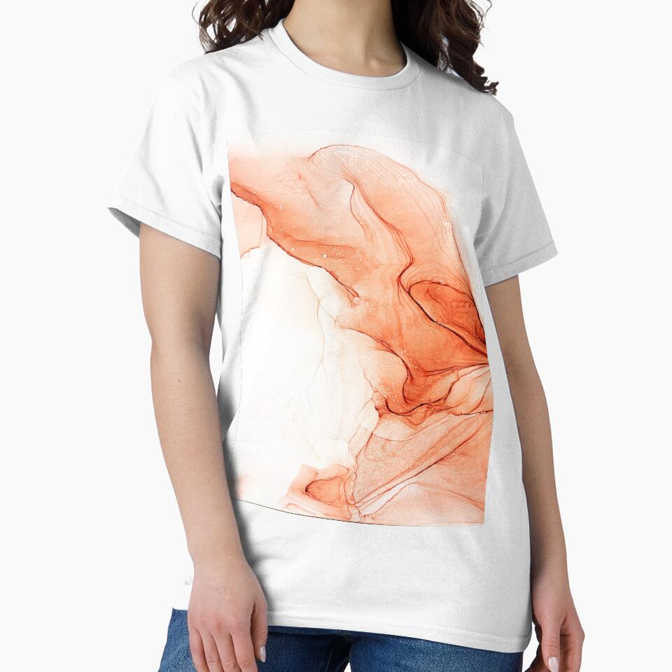 Orange Aura Gradient Ombre Sombre Abstract by Tamas Das