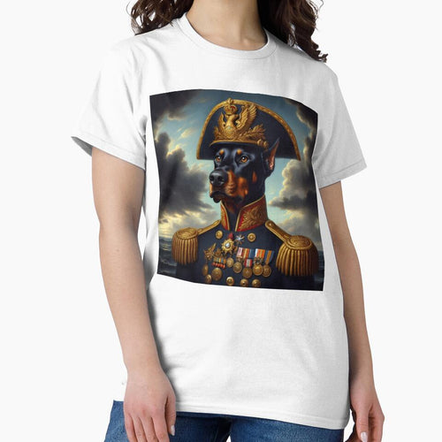 Admiral dog with ornate cap - Naval art by davidromapixel