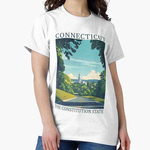 7 Connecticut Travel Poster by Lucy Goosy Art