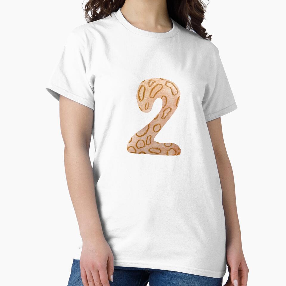 Number two figure textured a watercolor sketch black by Yana Mustafina | Boho Soulful Designs