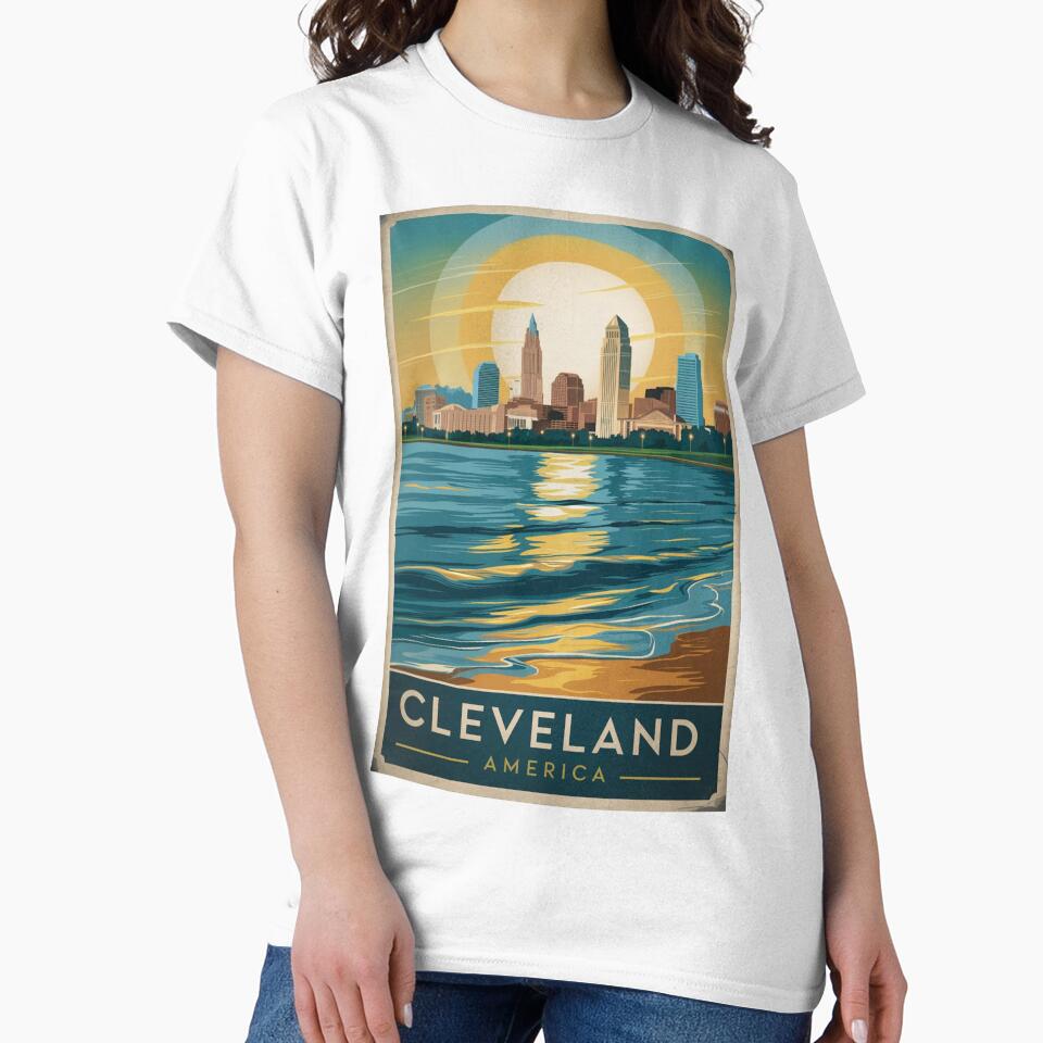 Cleverland Vintage Travel Poster by TravelerRat
