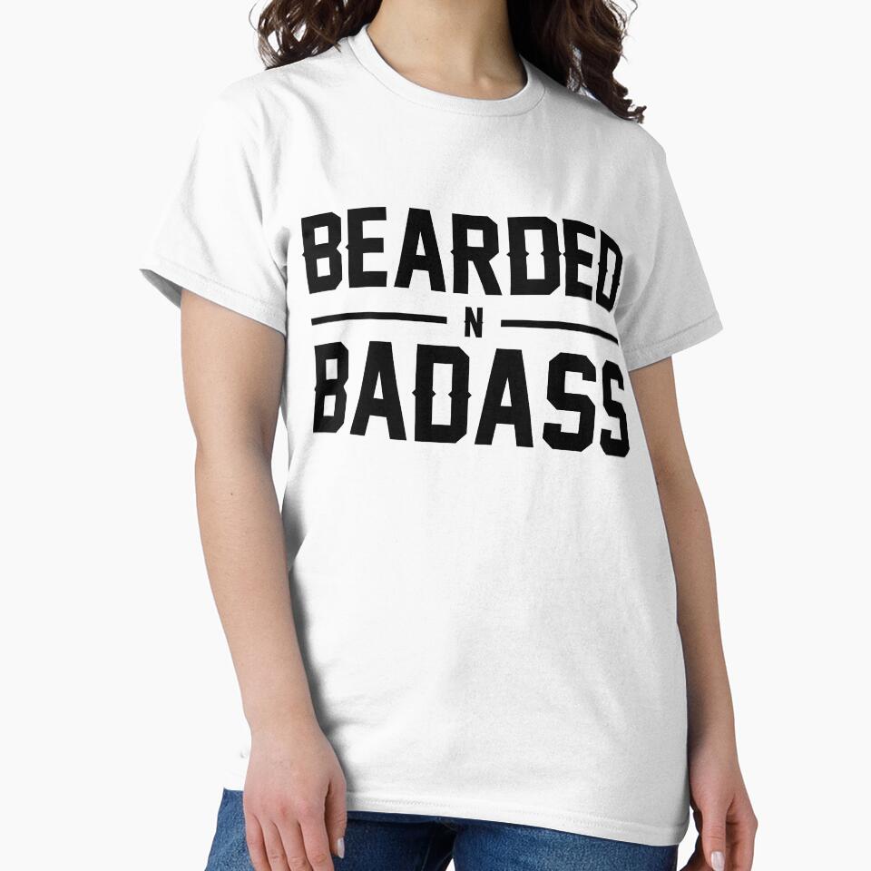 Bearded 'N' Badass (Black) by hotsaucefactory