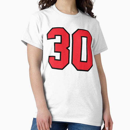 30 Sports Jersey Thirty Red Number Black by infrontofyou