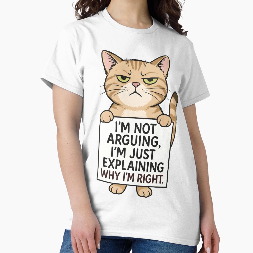 I’m Not Arguing, I’m Just Explaining Why I’m Right – Funny Cat Design by WAUZ