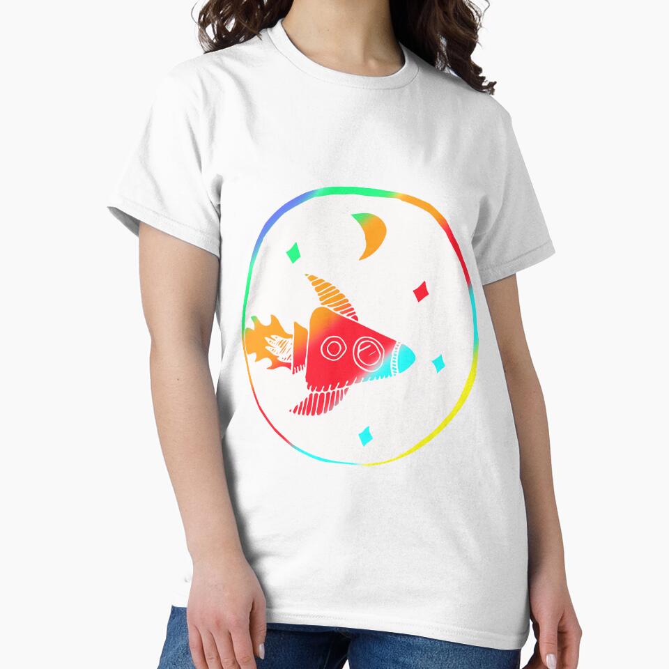 Colorful Rocket Art Design Gift Idea by werdanepo
