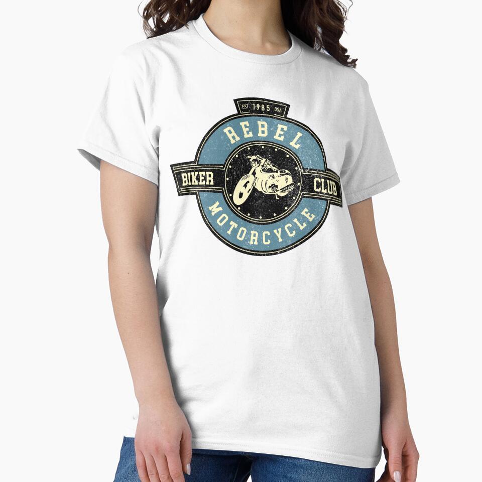HONDA REBEL 300 500 1100 Rebel Motorcycle Biker Crew VINTAGE STYLE TSHIRT & STICKER FOR BIKE, HELMET, LAPTOP, WATER BOTTLE by elalf