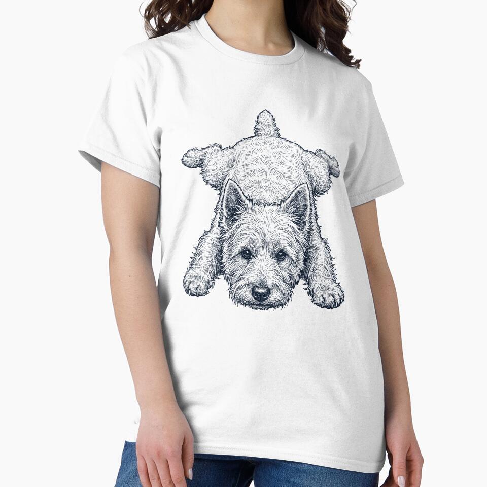 Vintage West Highland White Terrier Splooting Dog Mom Dad Lover by DoodleTortle