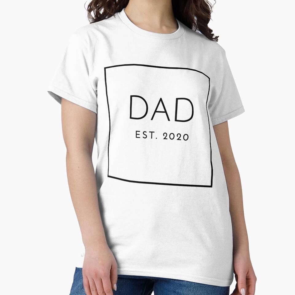 Dad Est. 2020, For New Fathers, Black Font by Ramon-Hodges-48