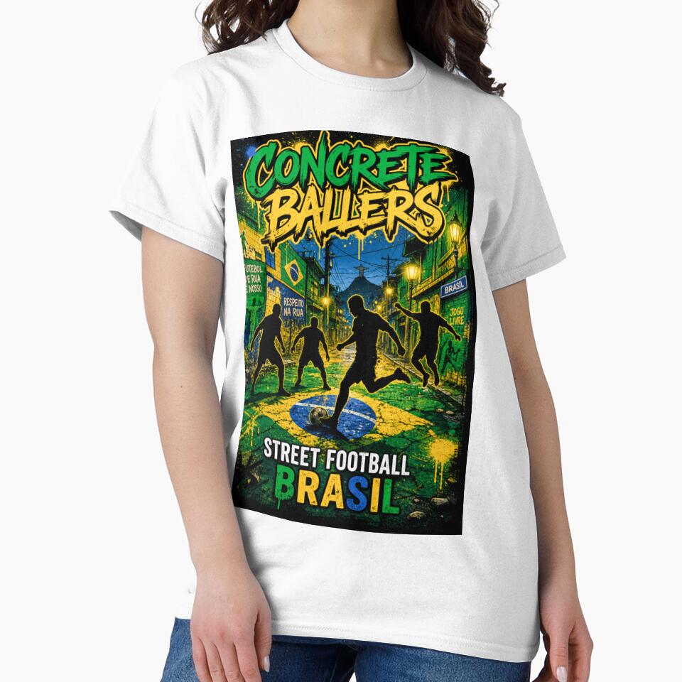 Brazilian Street Soccer Graffiti Style Football Tee by digitalbob60