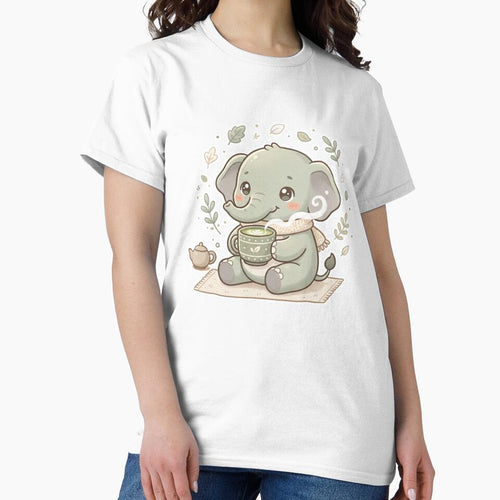 A Cute Elephant - Matcha Latte Pastel Sage Green by DigitfanStudio