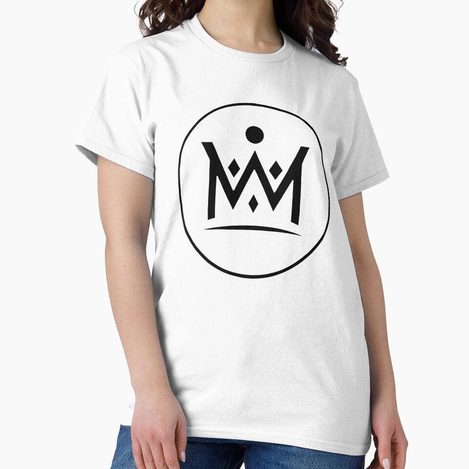 White Official Willie McCee Minimal Crown Logo – Circular Monogram Music Artist Design by WillieMcCee