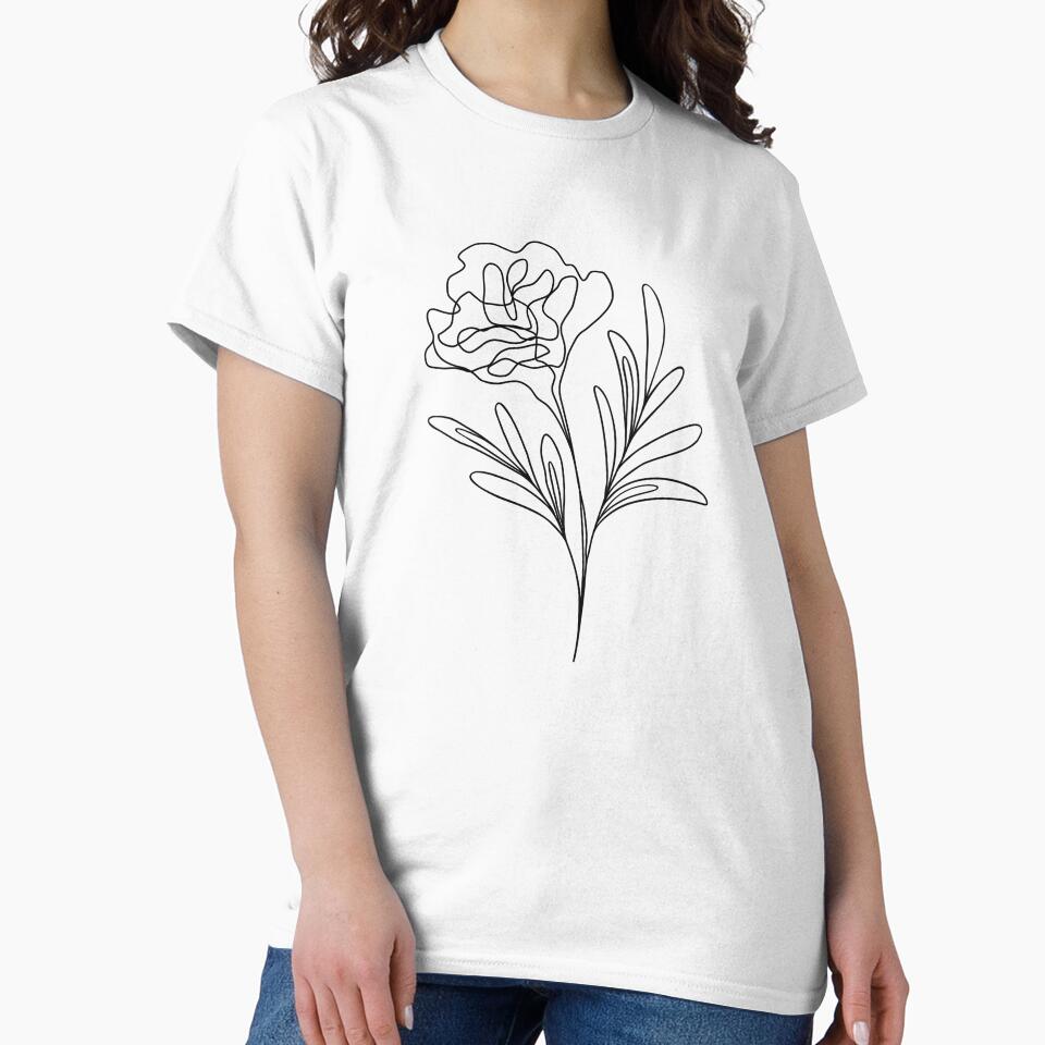 Wildflower Single Line Art by RachelFCreative