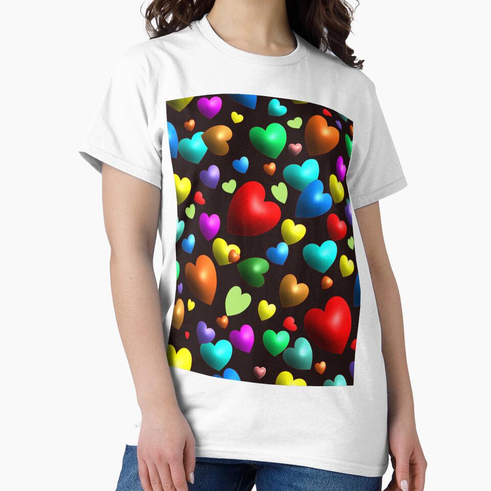 Colorful hearts pattern by Dusanka Djeric