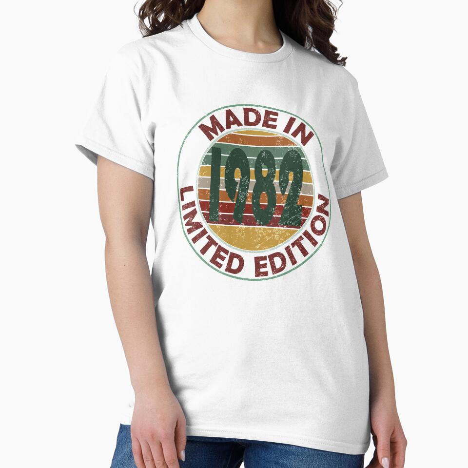 Made In 1982 Limited Edition Retro Vintage by Qudkin