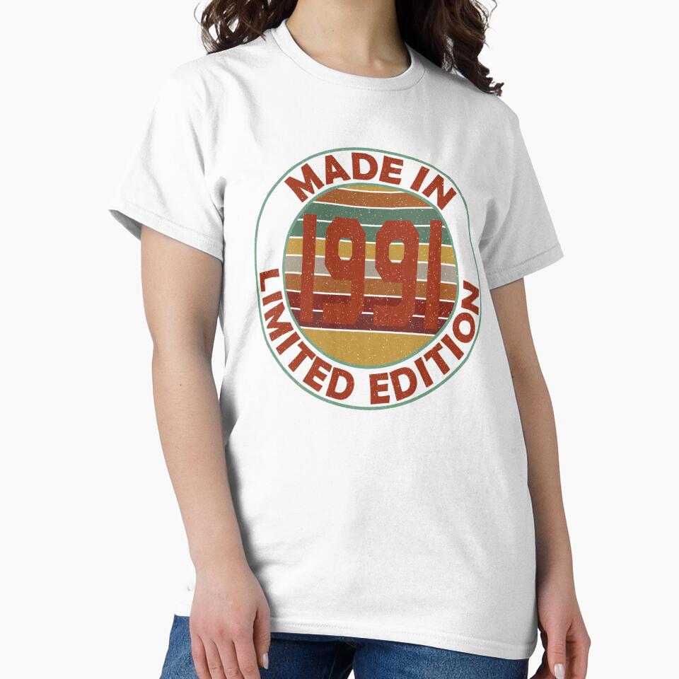Made In 1991 Limited Edition Retro Vintage by Qudkin