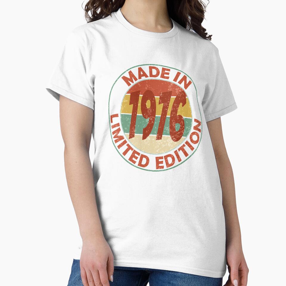 Made In 1976 Limited Edition Retro Vintage by Qudkin