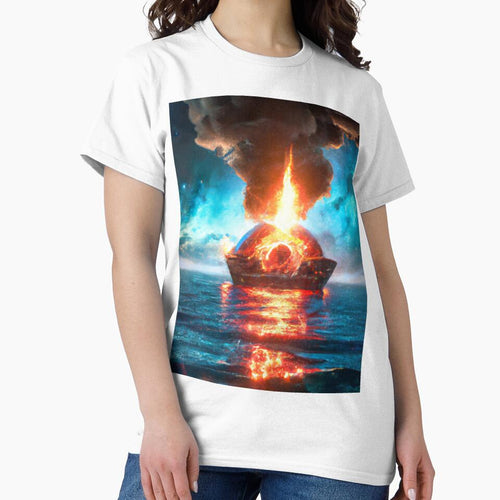 A Boat's Eye View of the Burning Cosmos - Ocean Voyage Through the Burning Universe by WBP Mart