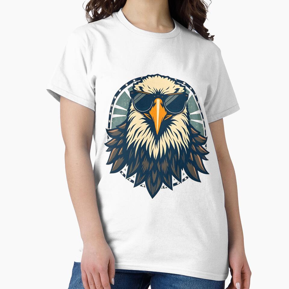Vintage American Bald Eagle with Sunglasses Patriotic by 95kinimoD