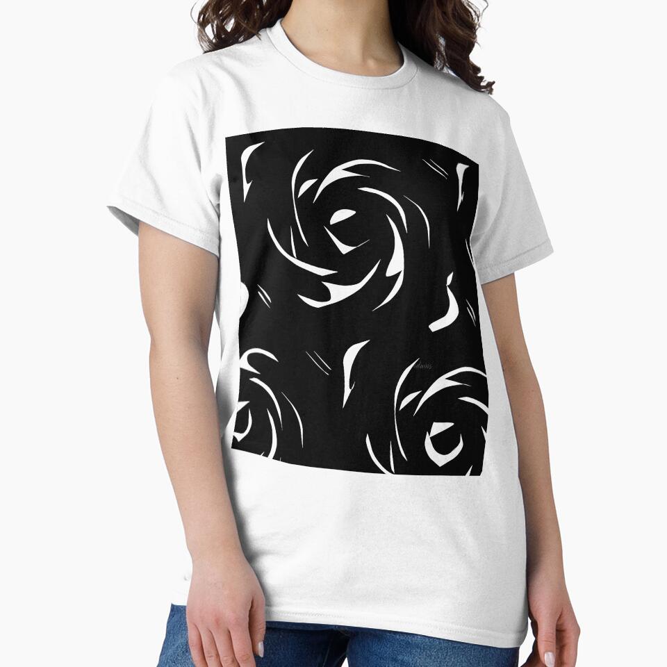 sd Abstract Black & White Swirl 105A by mandalafractal
