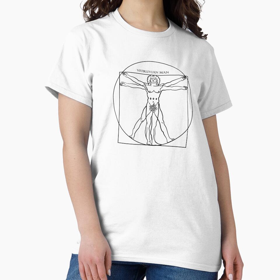 Vitruvian Man minimalist lineart by evk-art