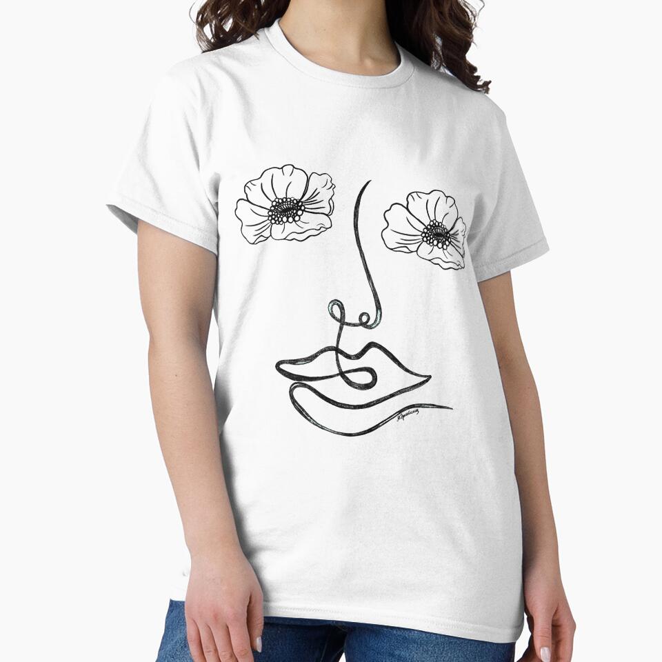 Elizabeth One-line woman's face drawing by Fugenzo