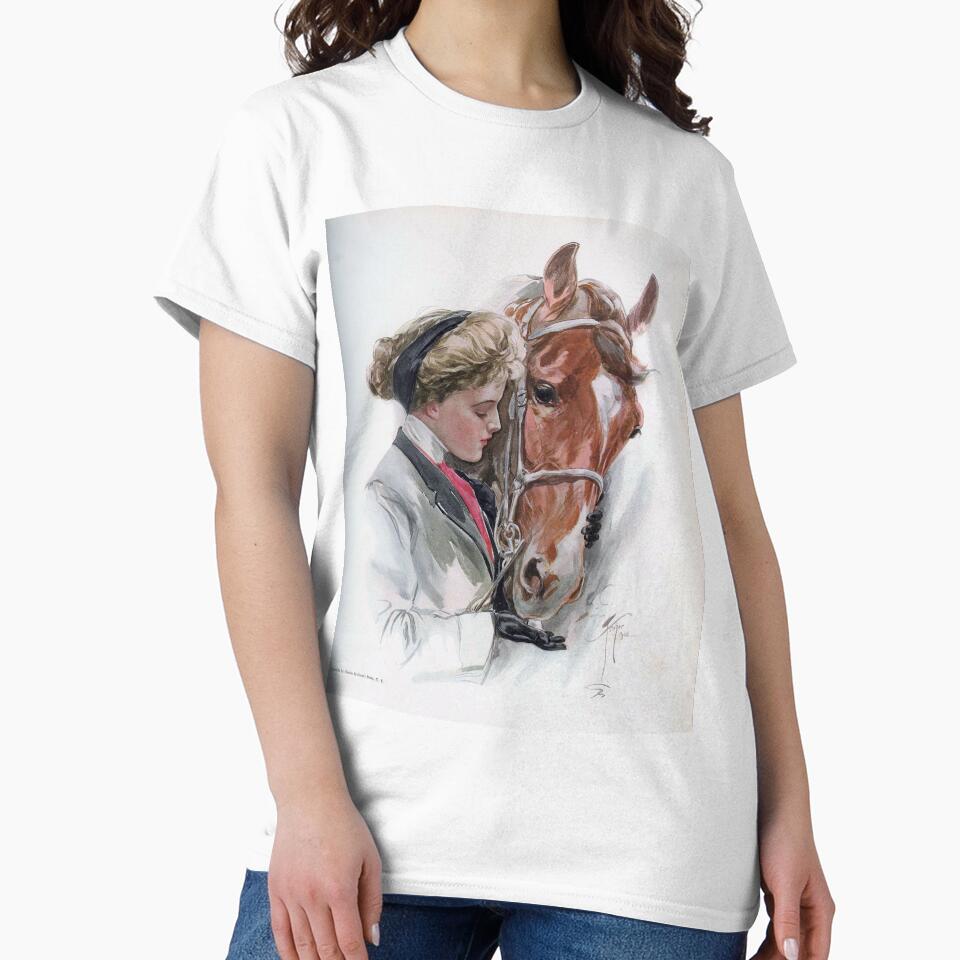 Woman and her Horse (1908) - Harrison Fisher by SALON DES ARTS