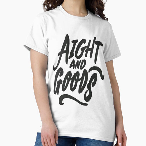 AIGHT AND GOODS Typography Logo Design by Evan-Tees