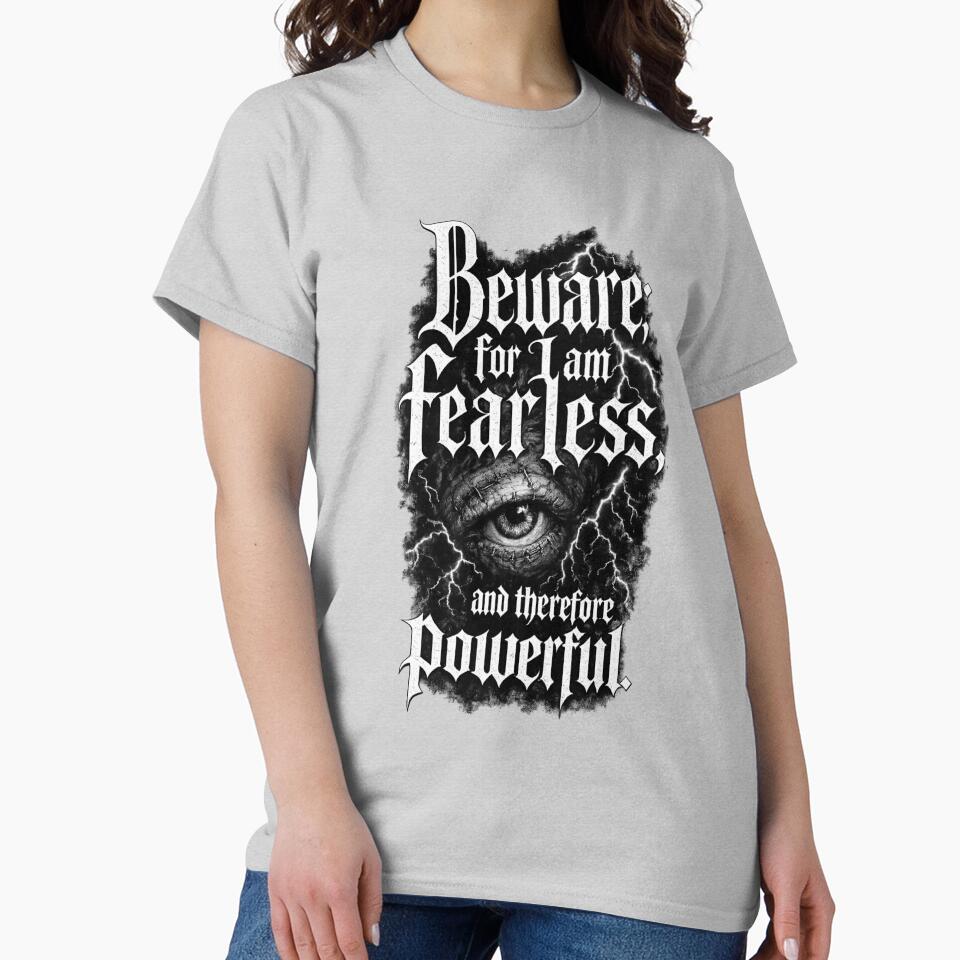 Frankenstein’s Defiance – Gothic Quote Illustration by Artpicto