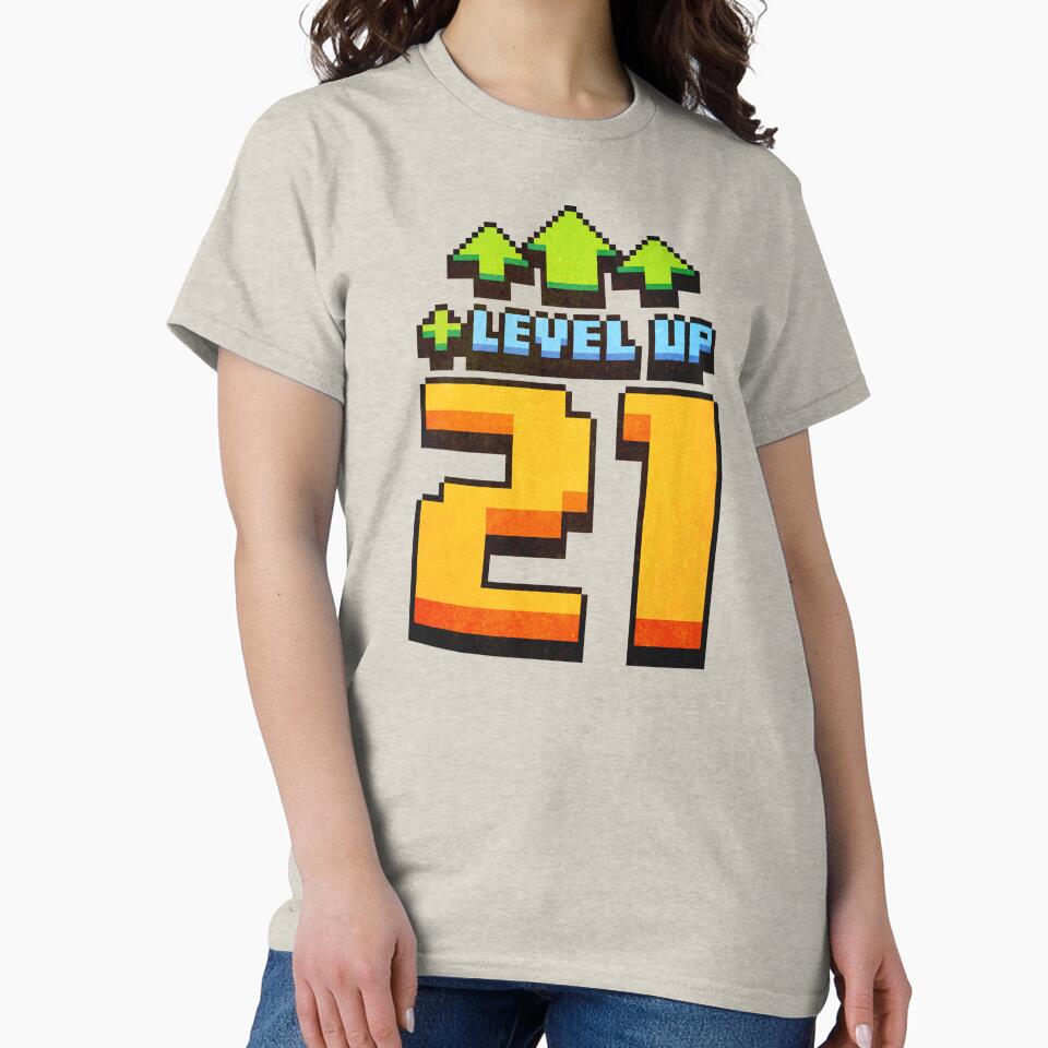 Level Up 21 Lvl Pixel Art Birthday Gift by PixelDrukiPL