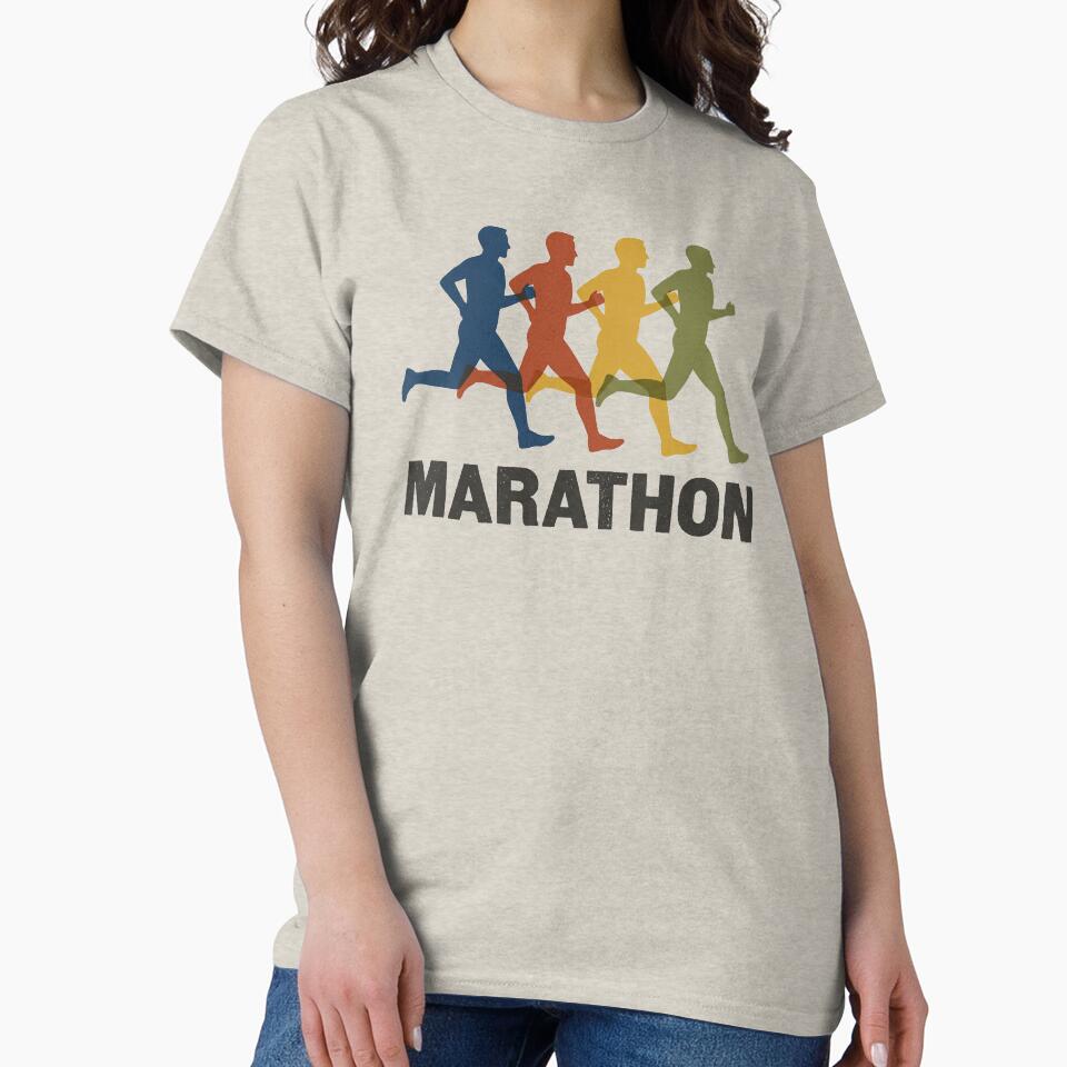 Marathon Runner Vintage Running Club Earth Tone Graphic by KiwiRider