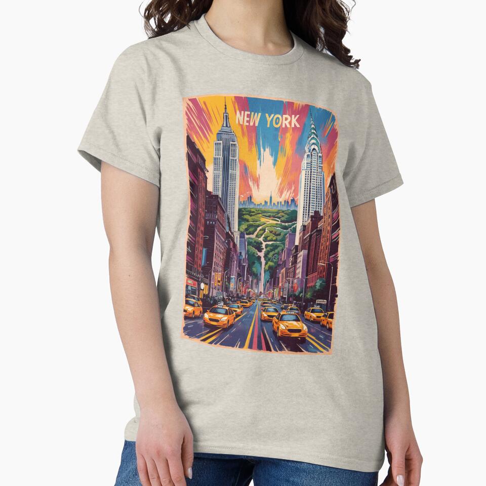 New York Vintage Travel Poster by TravelerRat