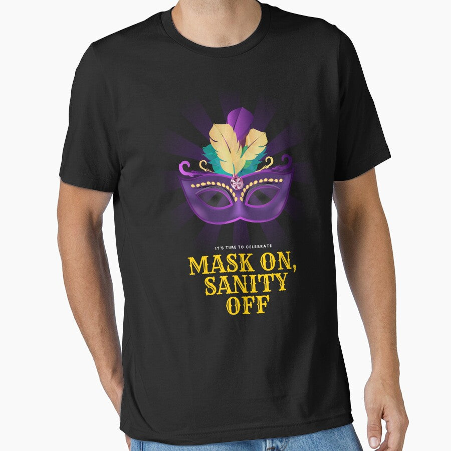Let the Good Times Roll with this Mask On Sanity Off Mardi Gras by MotivaChic